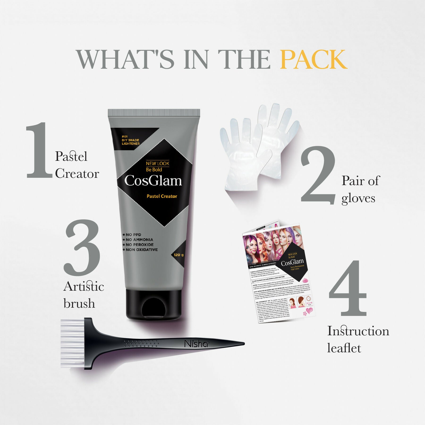 Cosglam Semi Permanent Hair Color for Women & Men-Pastel Creator - Distacart