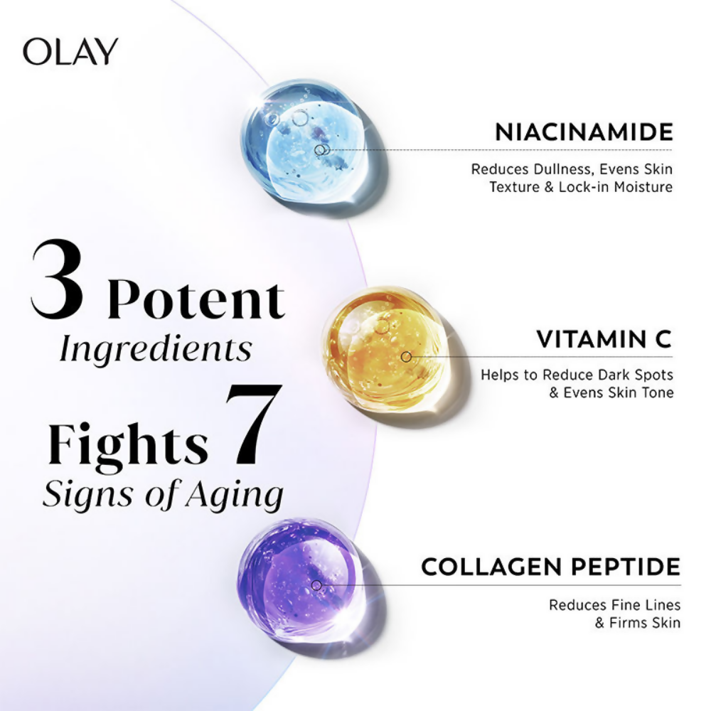 Olay 7in1 Serum with Niacinamide, Vitamin C, Collagen Peptides - Distacart
