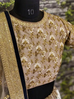 Thumbnail for Tulsi Art Off-White Flower Print Silk Wedding Lehenga Choli