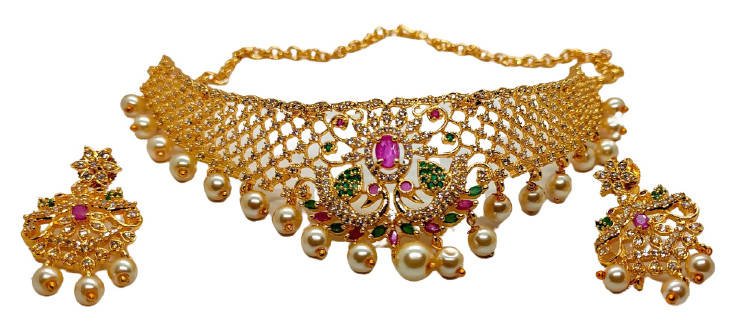 AD Peacock Traditional Neck choker For Kids - Distacart