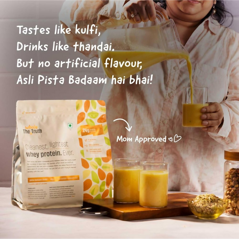 The Whole Truth Whey Protein Isolate+Concentrate - Pista Badaam Shake