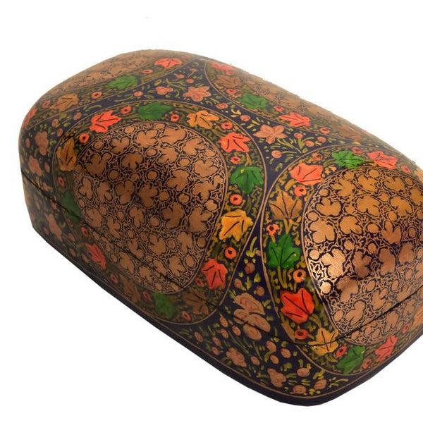 Nizalia Assorted Golden With Semi Circle Chinar Oval Box