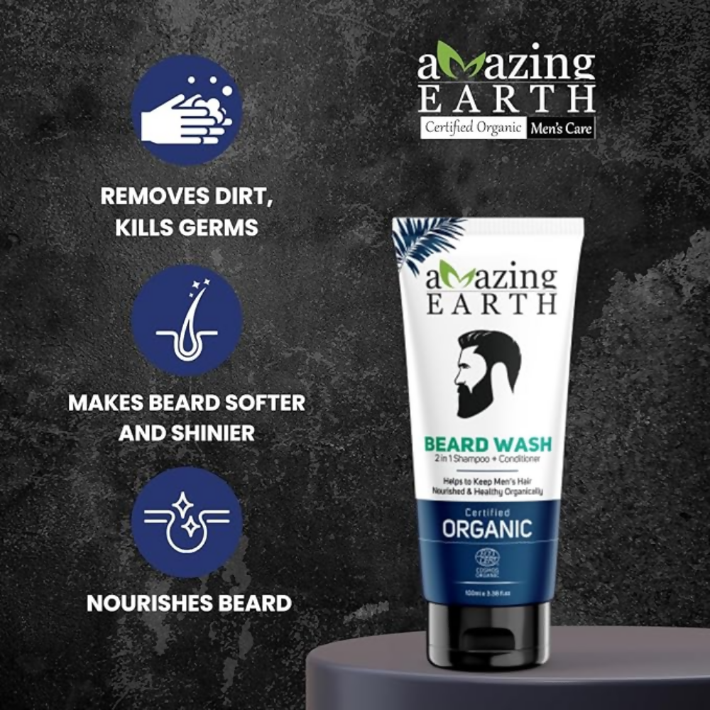 Amazing Earth 2 in 1 Beard Wash for Men - Dista