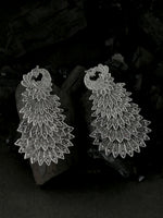 Thumbnail for NVR Women Silver Toned Contemporary Drop Earrings - Distacart