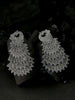 NVR Women Silver Toned Contemporary Drop Earrings - Distacart