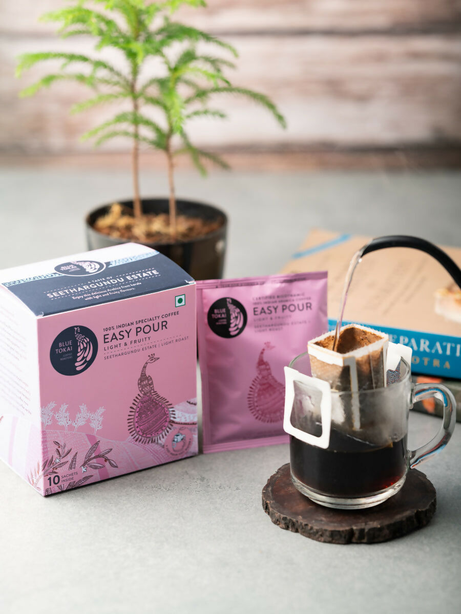 Blue Tokai Seethargundu Estate Light Roast Easy Pour Sachets - Distacart