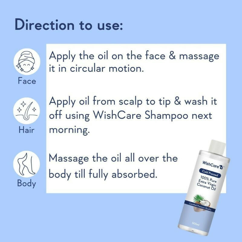 Wishcare Cold Pressed Extra-Virgin Coconut Oil & Castor Oil Combo - Distacart