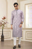 Raivat Ethnic Art Silk Thread Work Kurta Pajama In Purple Colour - Distacart