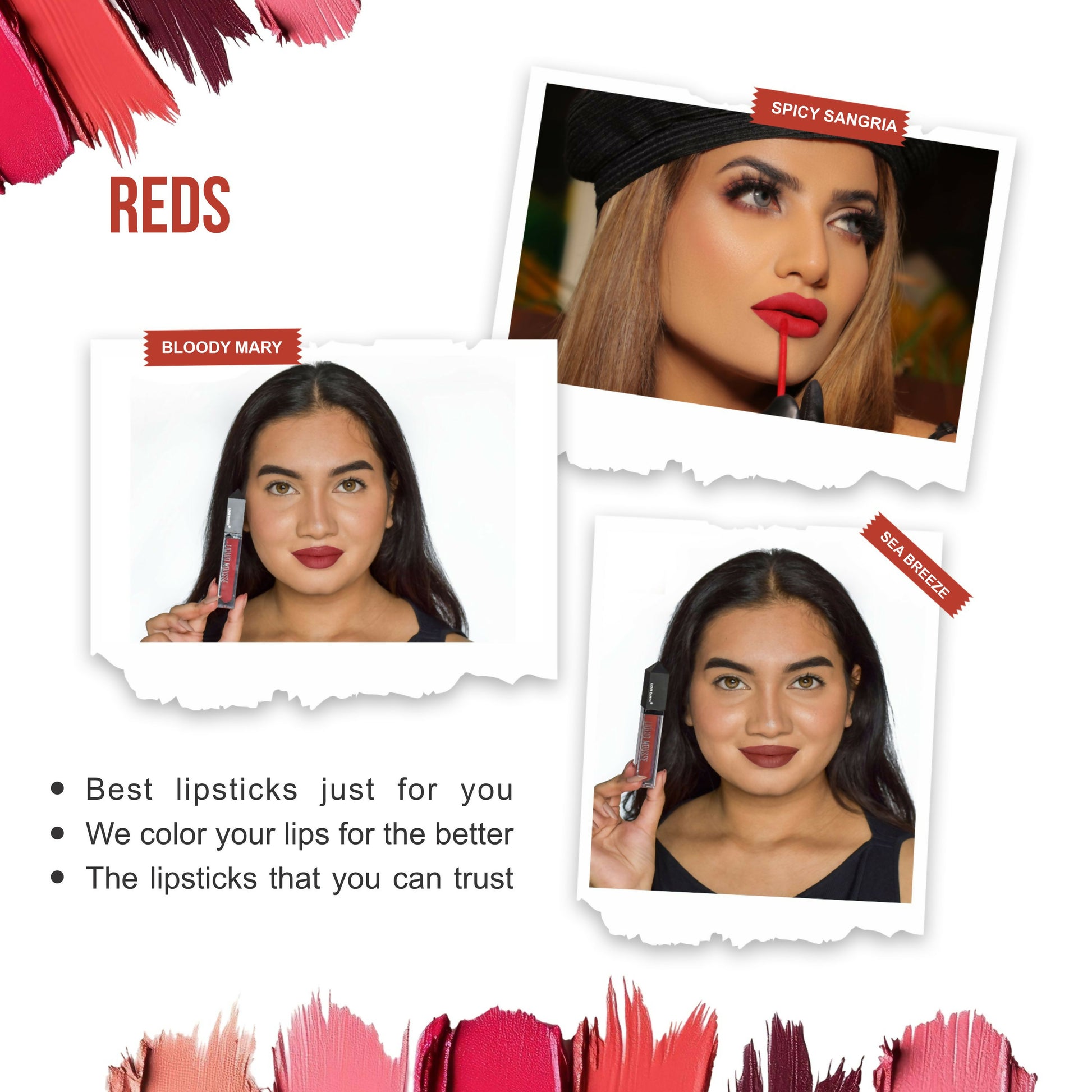Love Earth Liquid Mousse Matte Lipstick - Reds - Distacart