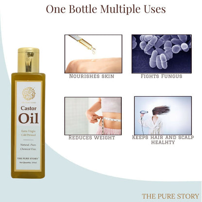 The Pure Story Natural Cold Pressed Castor Hair Oil - Distacart