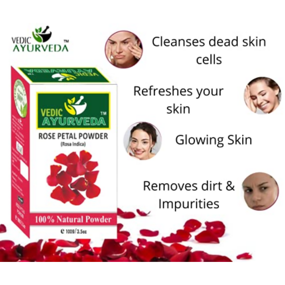 VedicAyurveda Rose Petals Powder - Dista
