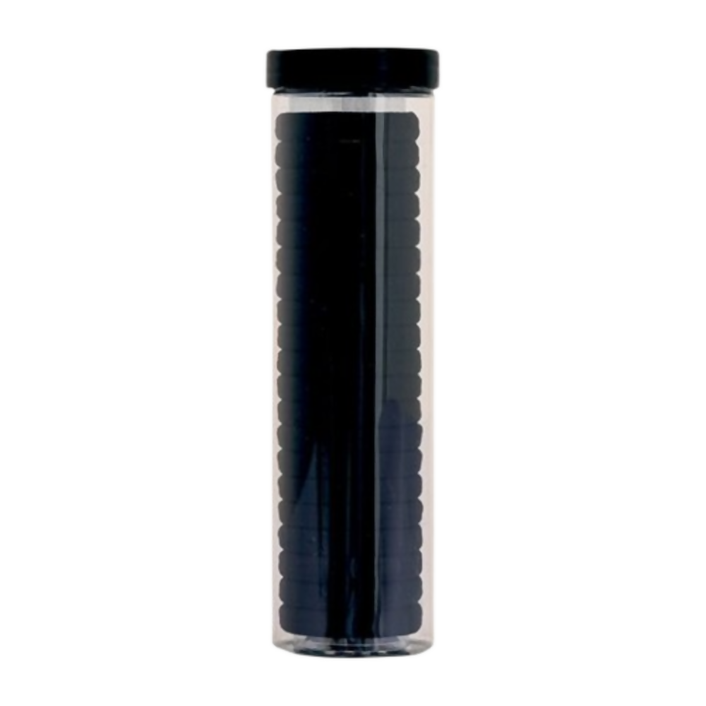 Bronson Professional Hair Rubber Bands Ponytail Holder with Storage Box - Black - Dista