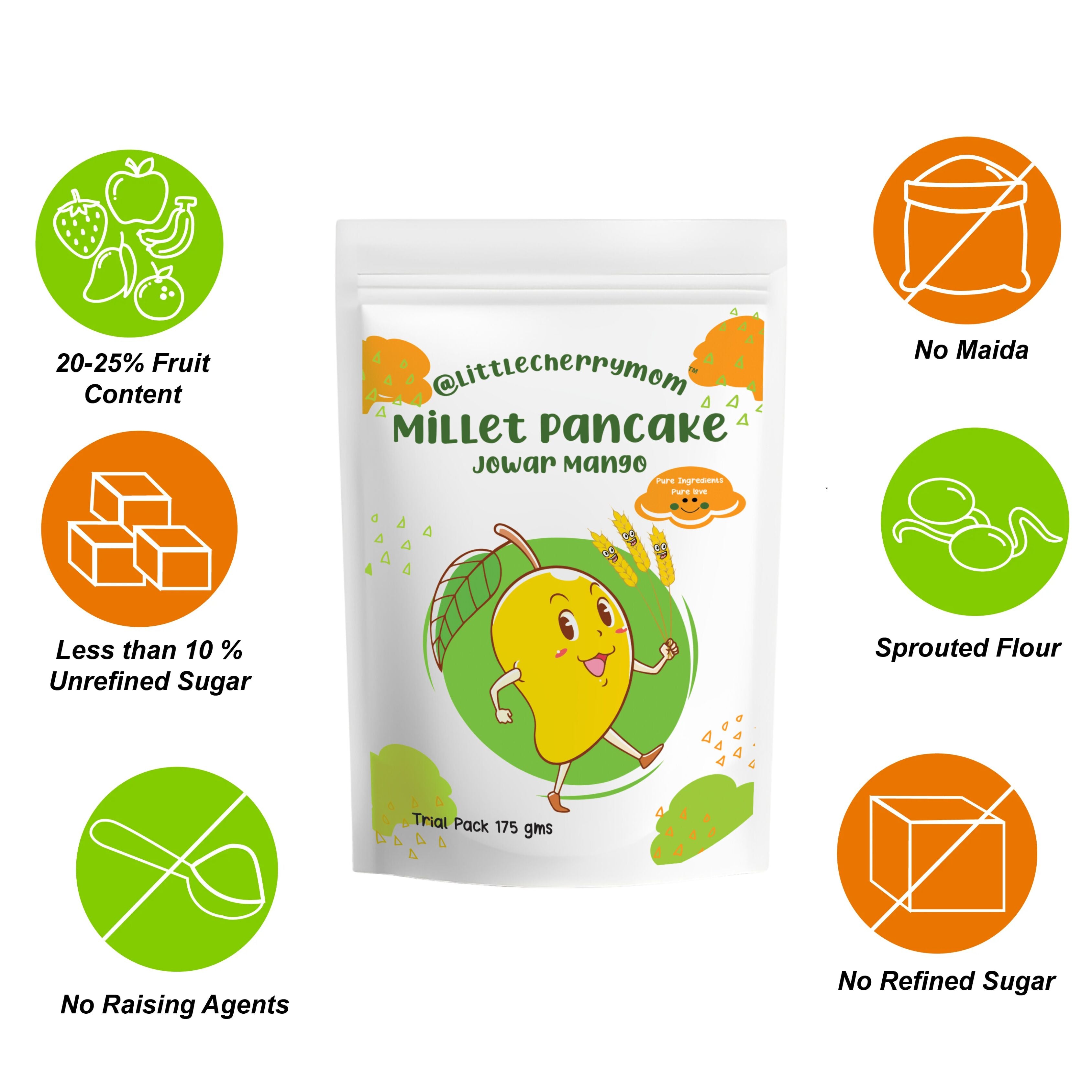 Littlecherrymom Pancake Mix Jowar Mango - Distacart