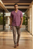 Henna — Wine Linen Shirt by Hilo Design - Dista