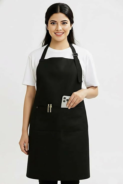 Horseyaart Professional Waterproof Apron For Kitchen/Chef-Black - Dista