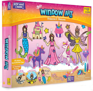 Imagimake Window Art Princess & Unicorn Suncatcher Kit Unicorn Toys for Girls Age 5-8 Craft Kits - Distacart