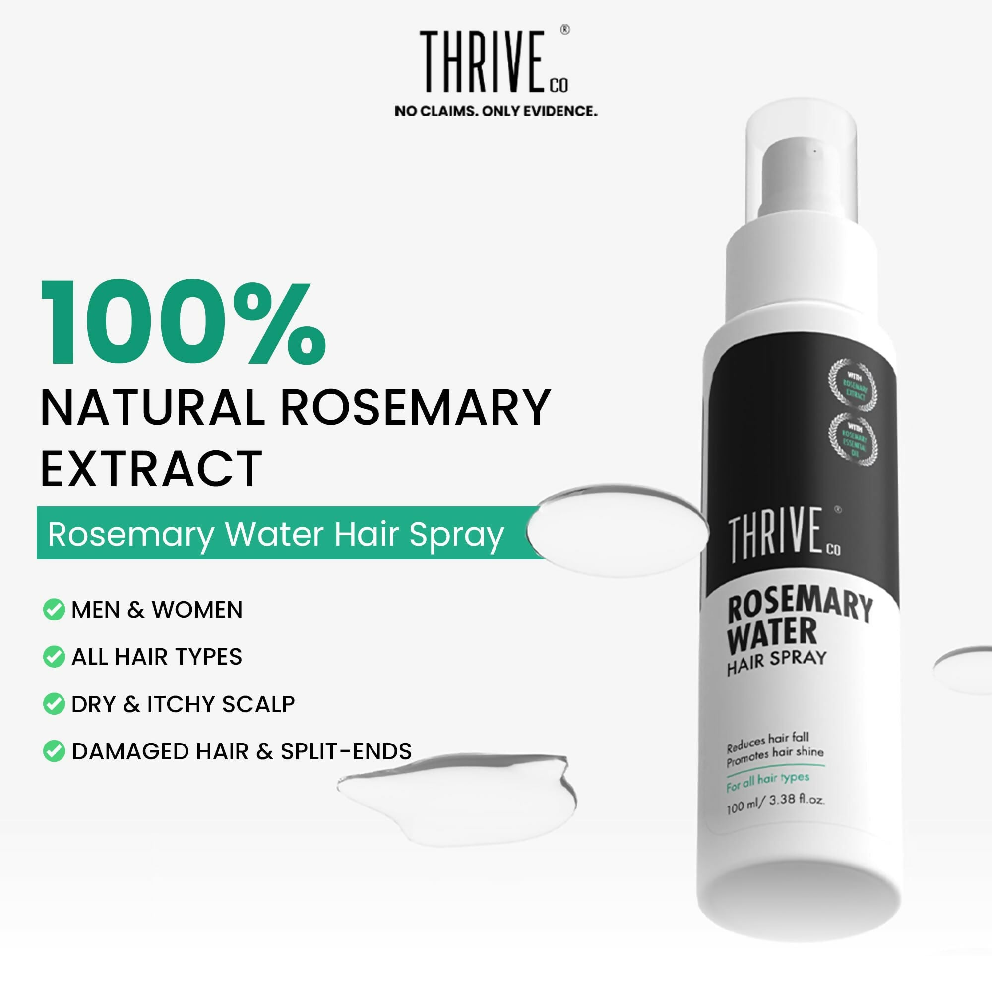 ThriveCo Rosemary Water Hair Spray For Hair Growth - Distacart