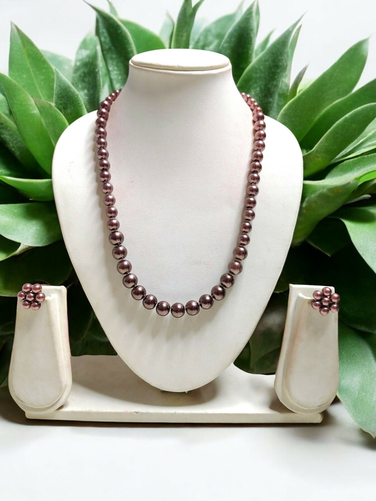 Inhanns Spectrum Everyday Pearl Sets - Single Strand - Chocolate - Distacart