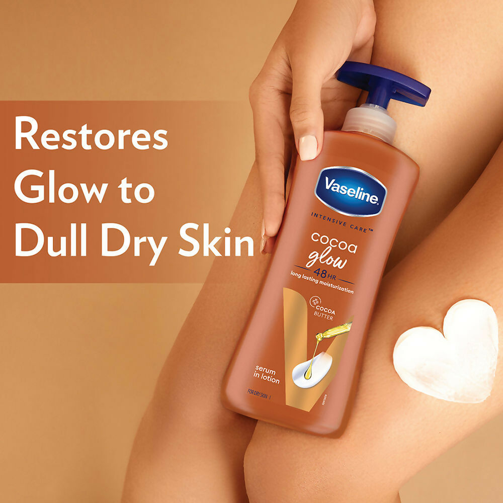 Vaseline Cocoa Glow Lotion With Rosy Lip Tin For Glowing Skin & Sheer Pink Tint - Distacart