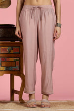 Thumbnail for BulBul Women Mauve Embroidered Chanderi Kurta Set