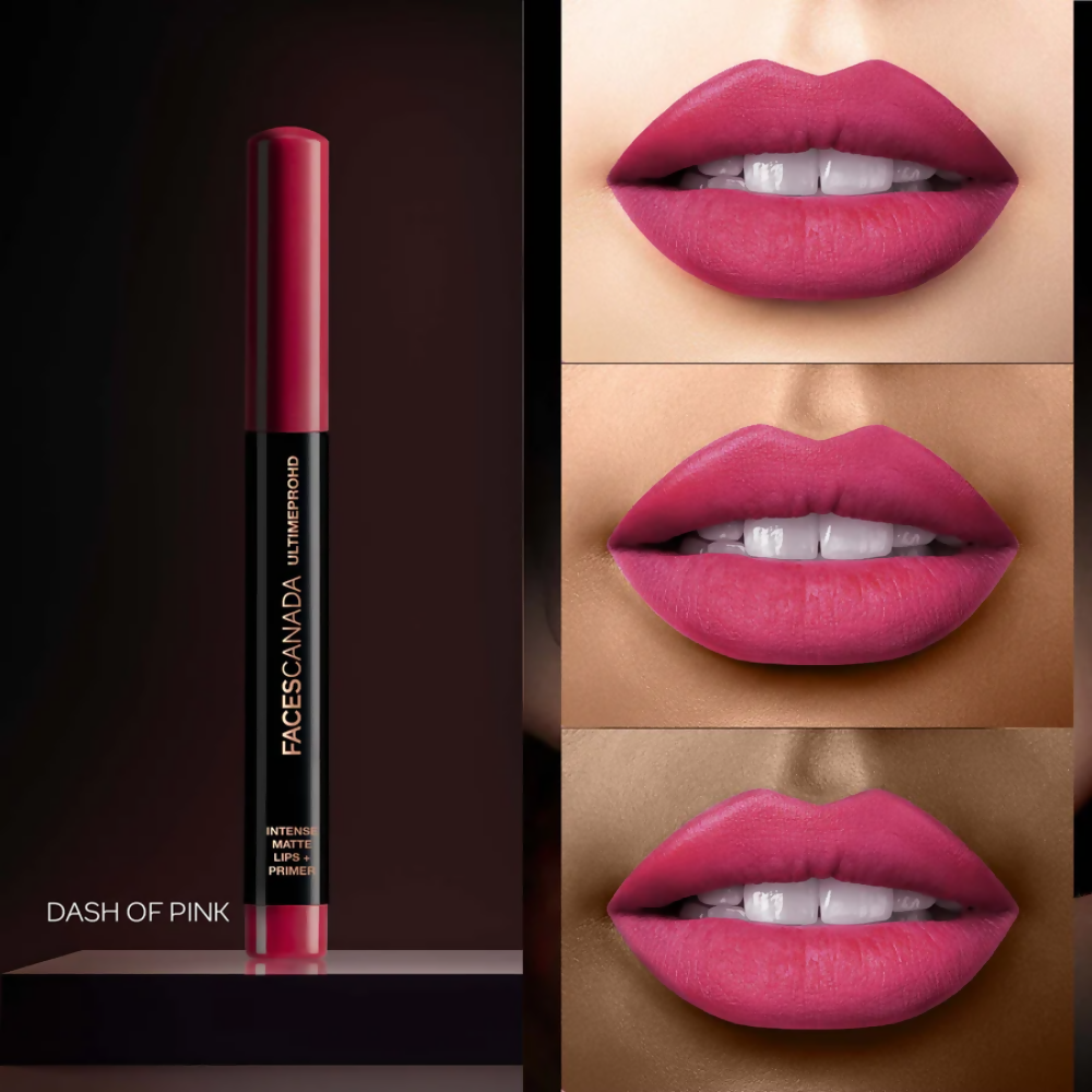 Faces Canada Ultime Pro HD Intense Matte Lips + Primer - Dash of pink 05 - Distacart