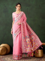 Thumbnail for Mitera Ethnic Motifs Woven Design Zari Saree - Distacart
