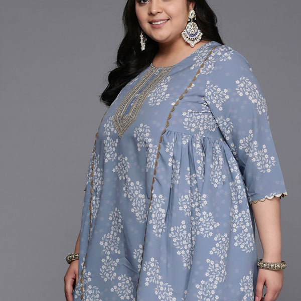 Ahalyaa Women's Traditional wear Tunic - Grey - Distacart