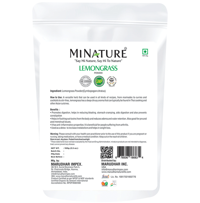 Minature Lemongrass Organic Powder