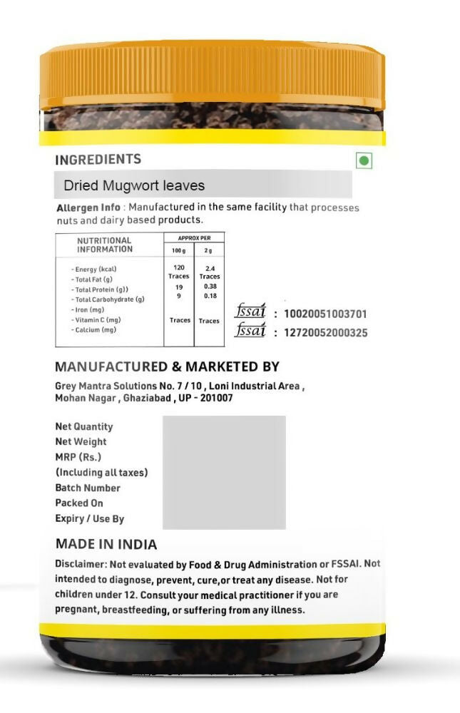 Teacurry Organic Mugwort Leaves - Distacart