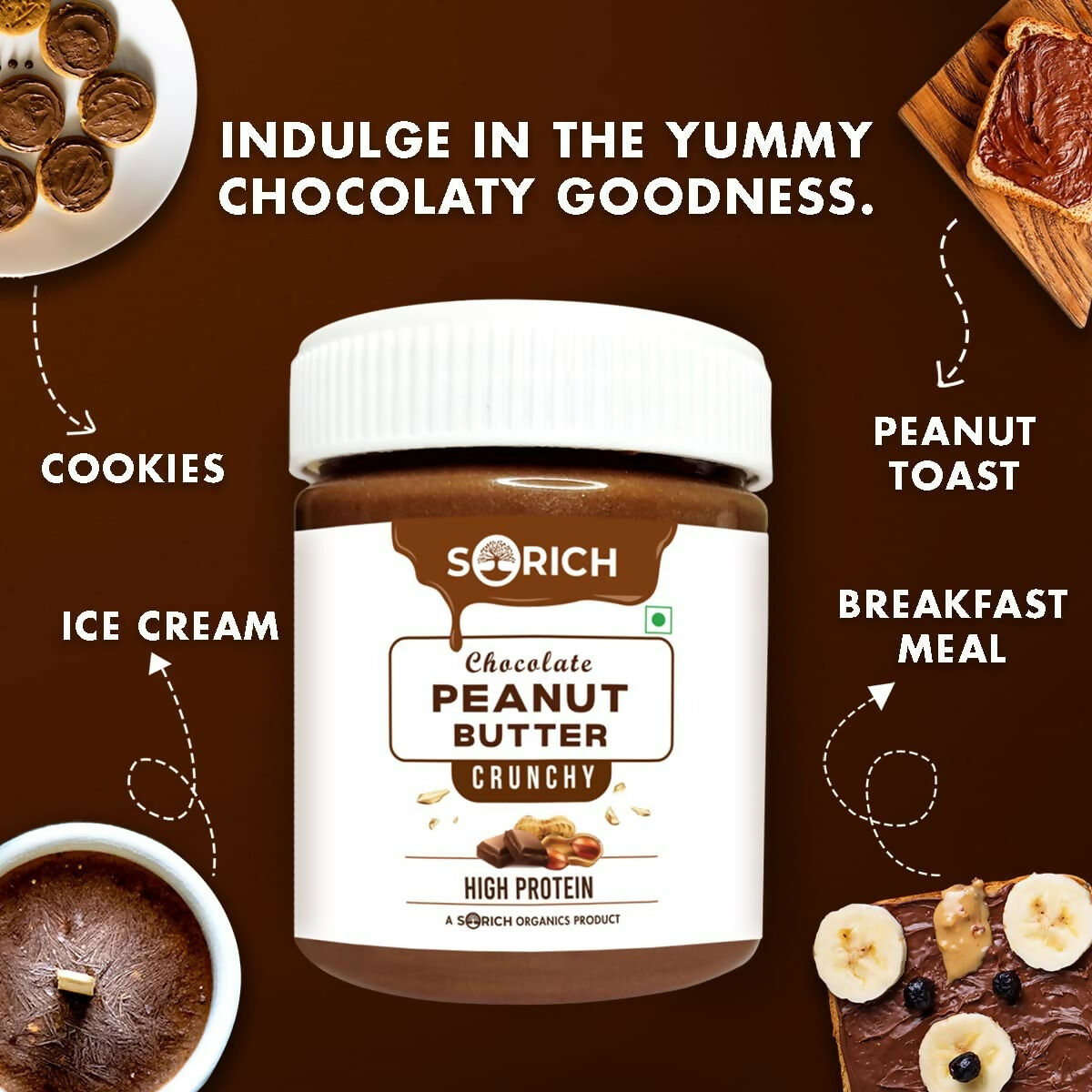 Sorich Organics Peanut Butter Chocolate Flavour Crunchy - Distacart