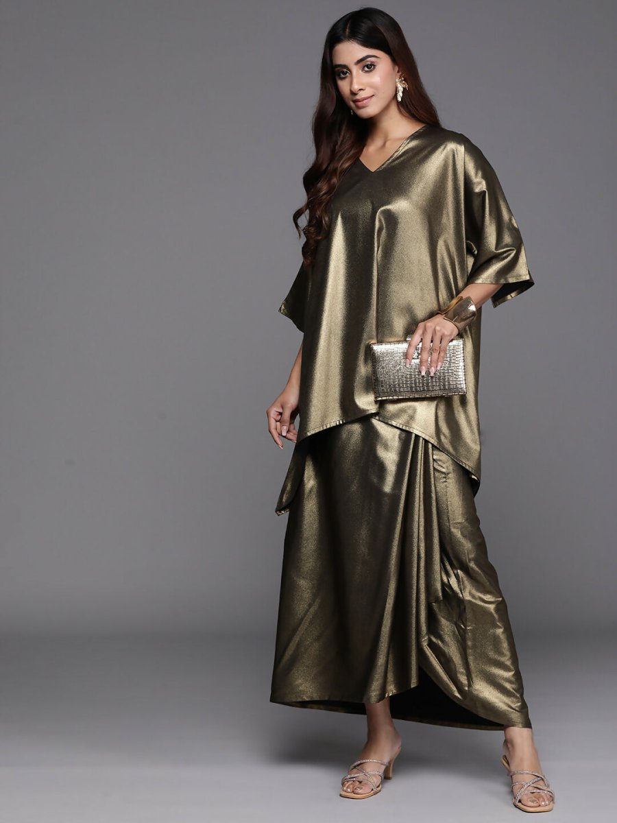 Ahalyaa Women's Traditional Wear Co-ods - Antiqe Gold - Distacart
