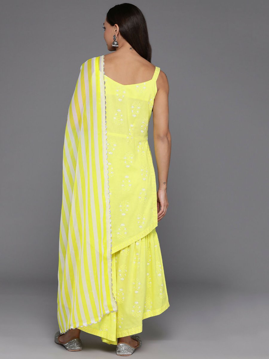 Ahalyaa Women's Traditional wear Kurta Set - Yellow - Distacart