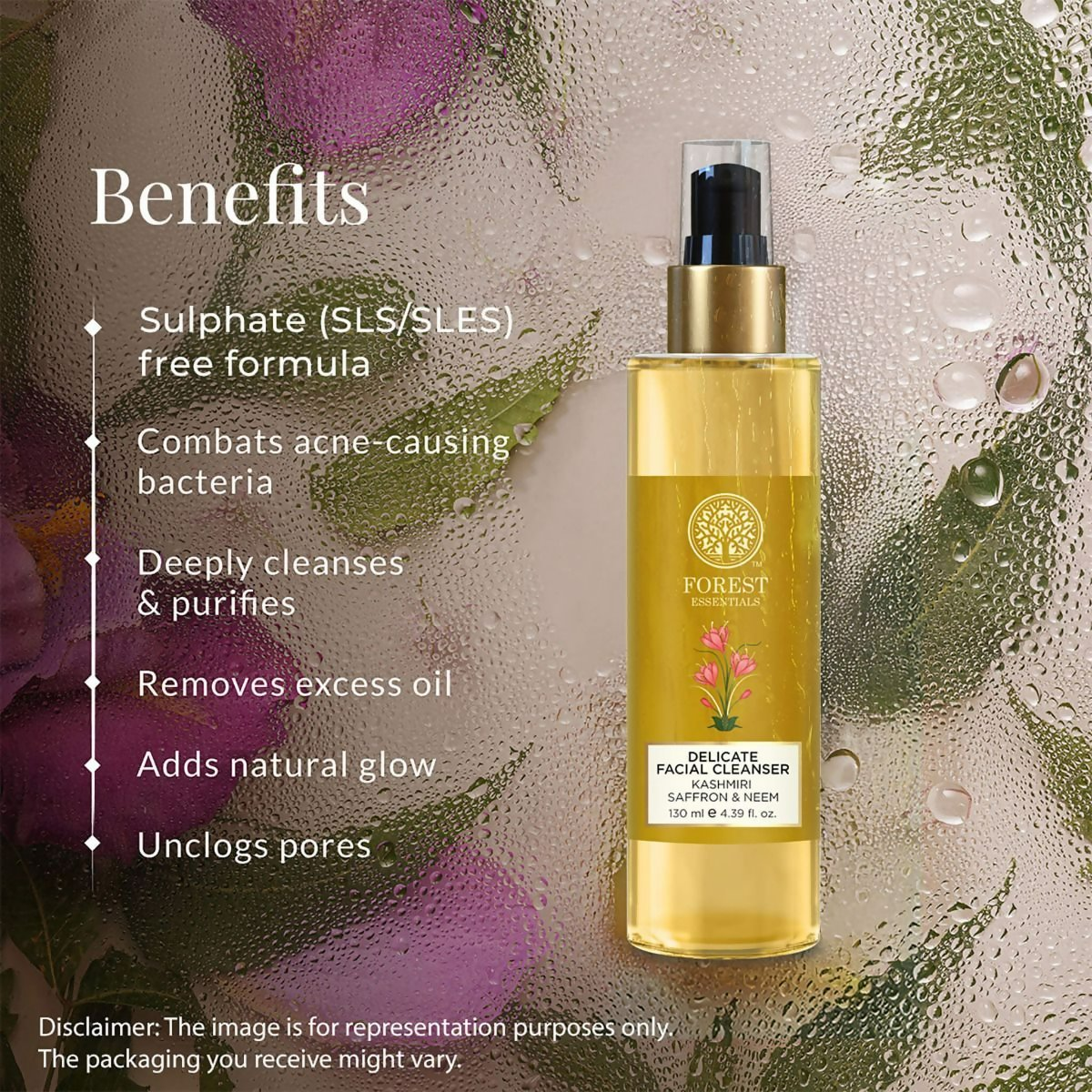 Forest Essentials Delicate Facial Cleanser Kashmiri Saffron & Neem