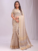 Thumbnail for Astita Organza Cream Saree