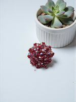 Thumbnail for Inhanns Rang-E-Roshan Adjustable Ring – Handmade Crystal Statement Ring - Maroon 1 - Distacart