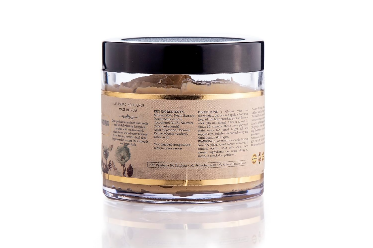 HaappyHerbs Ayurvedic De Tan & Hydrating Face Pack - Dista