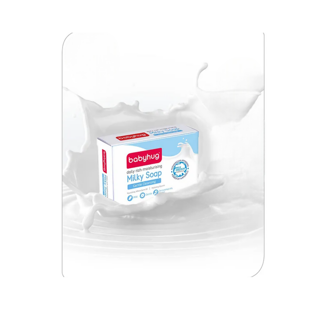 Babyhug Milk Protein Formula Daily Rich Moisturising Milky Soap - Distacart