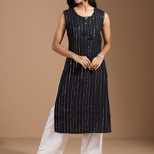 Ode by House of Pataudi Women Thread Work Kurta - Distacart