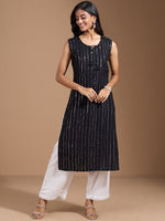 Thumbnail for Ode by House of Pataudi Women Thread Work Kurta - Distacart