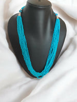Thumbnail for Inhanns Bloom Handmade Beaded Only Necklace - 12 Layers - Sky Bule Necklace - Distacart