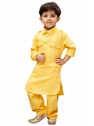 Vastramay Traditional Pathani Khan Suit Set For Boys Made by Pure Cotton - Distacart