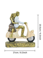 Thumbnail for Tied Ribbons Romantic Love Couple On Scooter Showpiece Statue Decorative Items For Home - Distacart