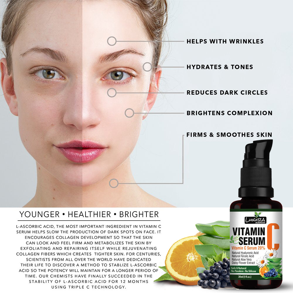 Luxura Sciences Vitamin C Serum for Skin Glow - Distacart