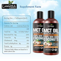 Thumbnail for Luxura Sciences MCT Oil Organic for Weight and Energy Management - Distacart