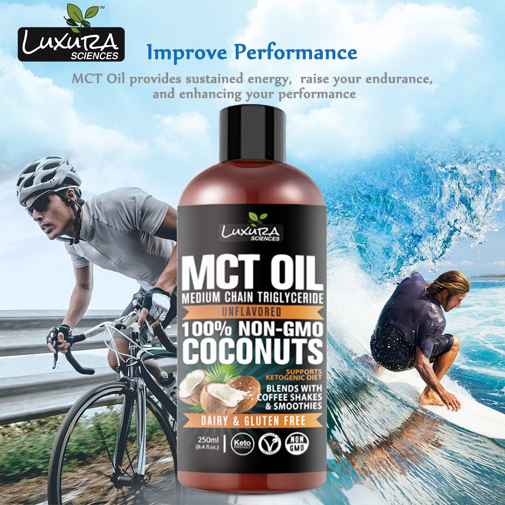 Luxura Sciences MCT Oil Organic for Weight and Energy Management - Distacart