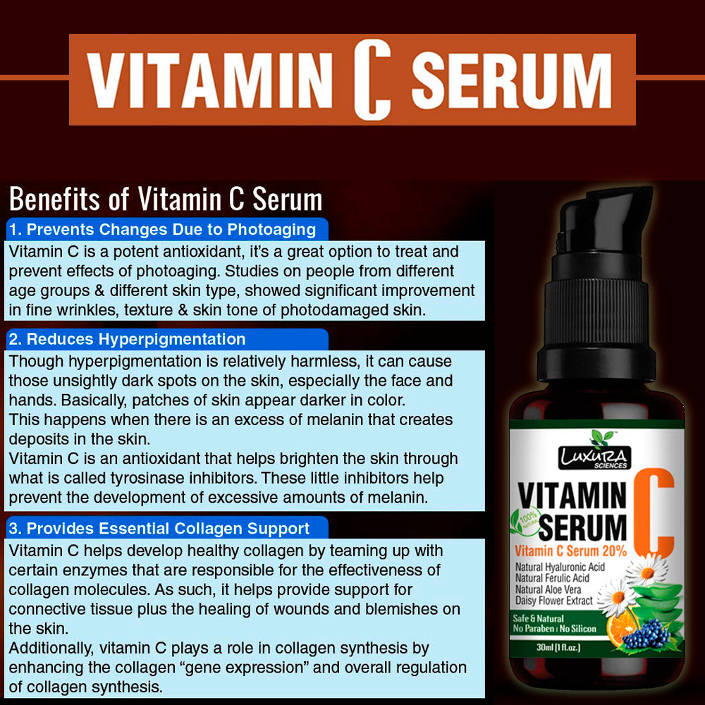 Luxura Sciences Vitamin C Serum for Skin Glow - Distacart