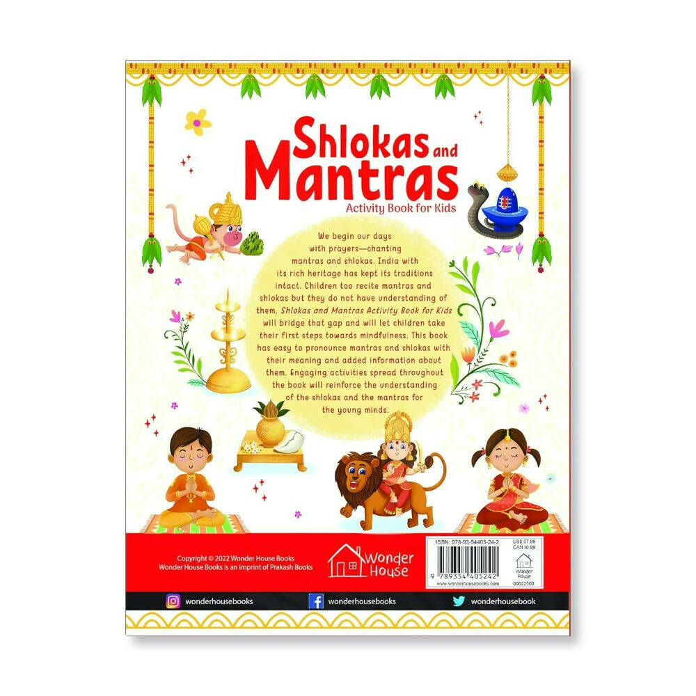 Shlokas And Mantras - Activity Book For Kids - Distacart