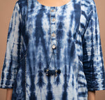 Thumbnail for Kaajh Women's Blue Tie Dye Kurta - Distacart