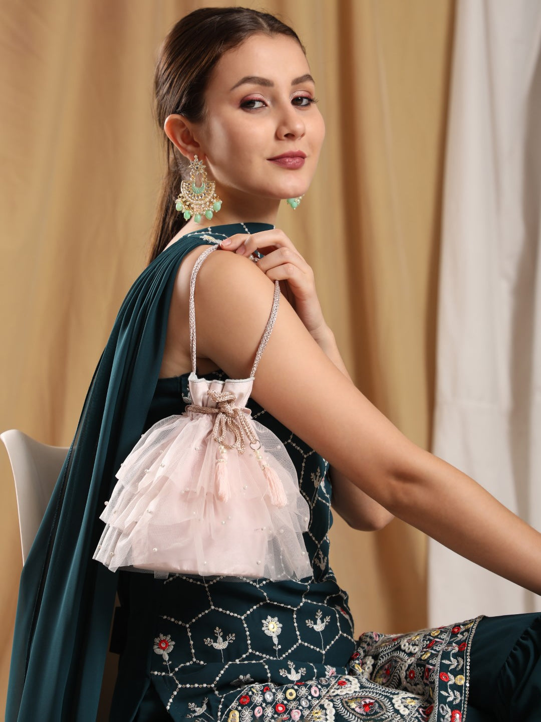 Masq Embellished Potli Clutch - Distacart