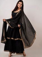 Thumbnail for Kalini Women Embroidered Kurta With Sharara & Dupatta - Distacart